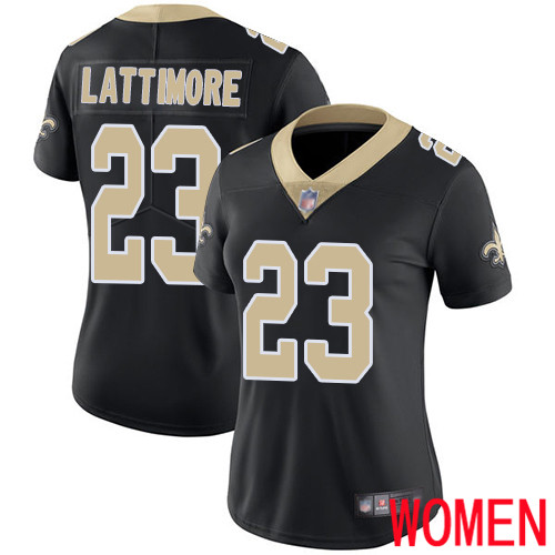 New Orleans Saints Limited Black Women Marshon Lattimore Home Jersey NFL Football #23 Vapor Untouchable Jersey
